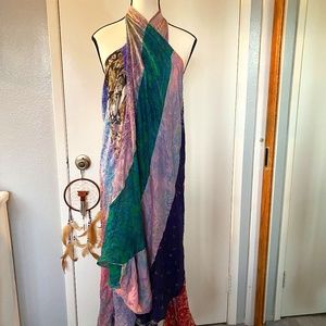 Silk Patchwork Wrap Dress/Skirt